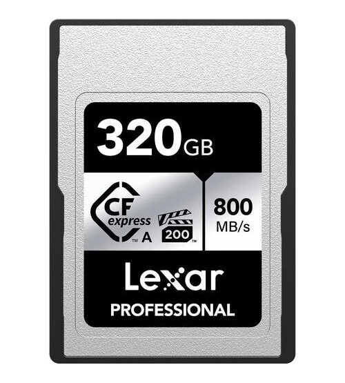 CFexpress Type A Card SILVER Series 320GB W 700MBs R 800MBs LEXAR LCAEXSL320G-RNENG 